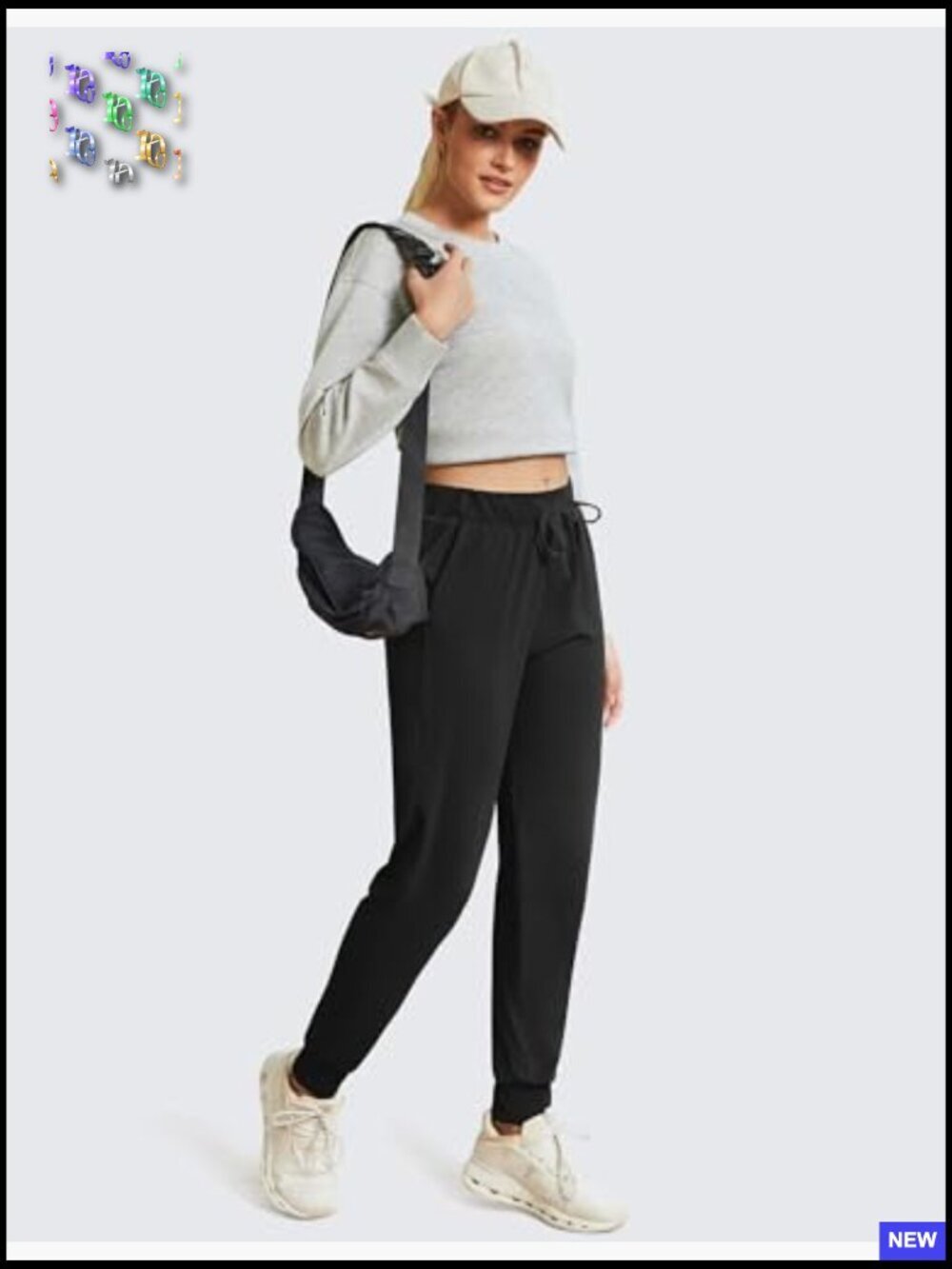 High Waisted Joggers with Pockets Stretch Athletic Track Pants Workout - Picture 5 of 7